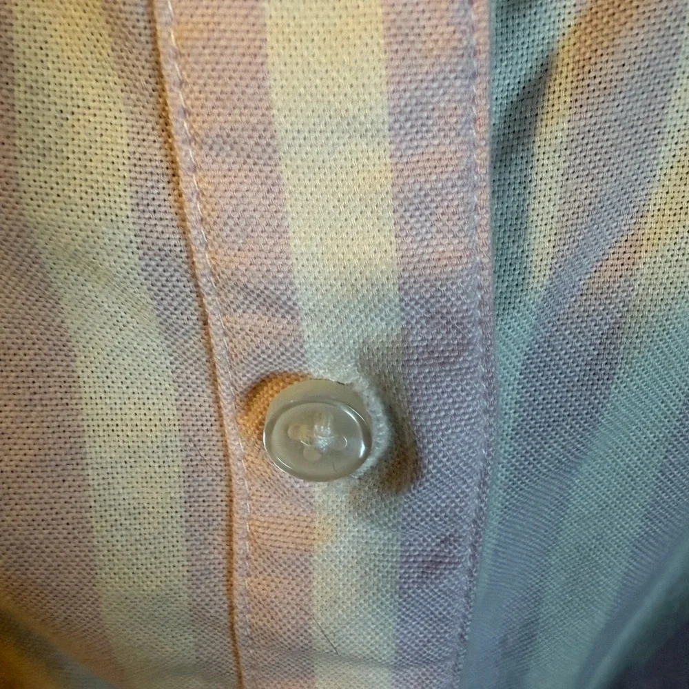 crown & ivy Pastel Purple and White Striped Button-Up Shirt, size - Picture 5 of 11